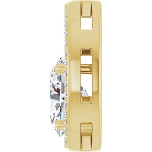 18K Yellow Gold 10x8 mm Oval Pendant Mounting – image 5