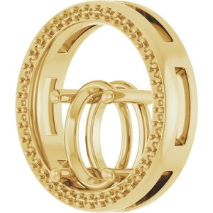 10K Yellow Gold 10x8 mm Oval Pendant Mounting – image 4