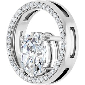 Continuum Sterling Silver 10x8 mm Oval Pendant Mounting – image 3