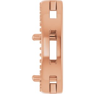 10K Rose Gold 9x7 mm Emerald Pendant Mounting – image 6