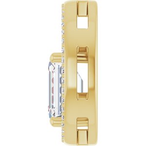 10K Yellow Gold 9x7 mm Emerald Pendant Mounting – image 5