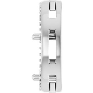 18K White Gold 9x7 mm Emerald Pendant Mounting – image 6