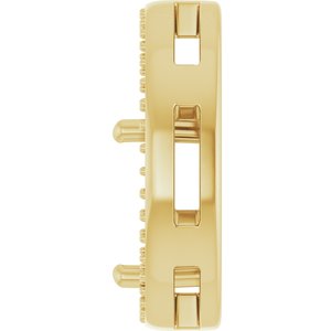 18K Yellow Gold 9x7 mm Emerald Pendant Mounting – image 6