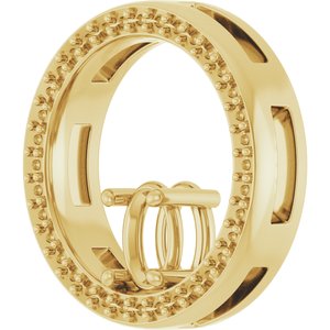 14K Yellow Gold 6x4 mm Oval Pendant Mounting – image 4