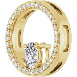 10K Yellow Gold 6x4 mm Oval Pendant Mounting – image 3