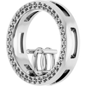 14K X1 White Gold 6x4 mm Oval Pendant Mounting – image 4
