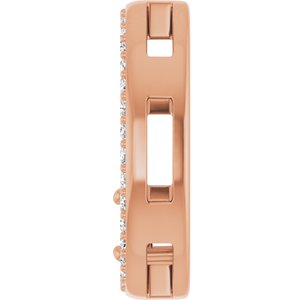 14K Rose Gold 4.1 mm Round 1/8 CTW Natural Diamond Semi-Set Pendant – image 6