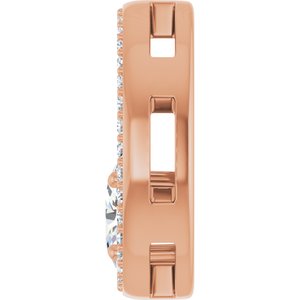 18K Rose Gold 6x4 mm Oval Pendant Mounting – image 5