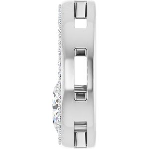 14K X1 White Gold 6x4 mm Oval Pendant Mounting – image 5