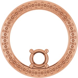 10K Rose Gold 4.1 mm Round Pendant Mounting – image 2