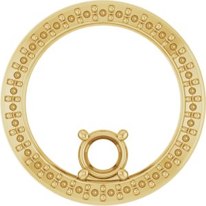 10K Yellow Gold 4.1 mm Round Pendant Mounting – image 2