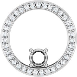 Sterling Silver 4.1 mm Round 1/4 CTW Lab-Grown Diamond Semi-Set Pendant – image 2