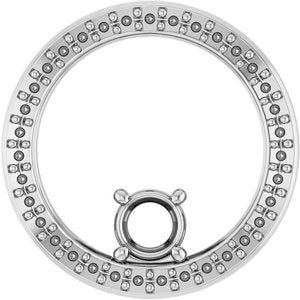Sterling Silver 4.1 mm Round Pendant Mounting – image 2