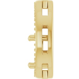 14K Yellow Gold 8x8 mm Cushion Pendant Mounting – image 6