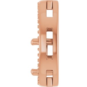 10K Rose Gold 8x8 mm Cushion Pendant Mounting – image 6