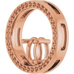 10K Rose Gold 7x5 mm Oval Pendant Mounting – image 4