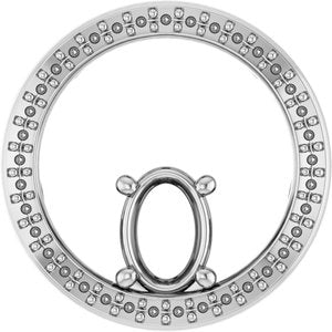 Sterling Silver 7x5 mm Oval Pendant Mounting – image 2