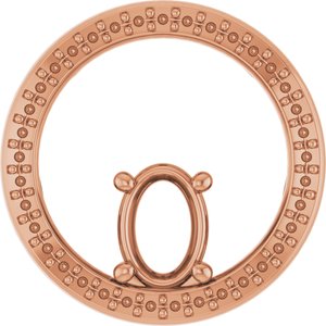 10K Rose Gold 7x5 mm Oval Pendant Mounting – image 2