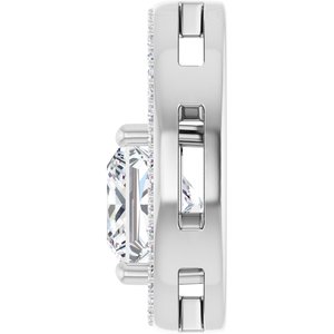Sterling Silver 7.5x7.5 mm Square Pendant Mounting – image 5