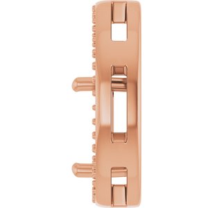 18K Rose Gold 7.5x7.5 mm Square Pendant Mounting – image 6