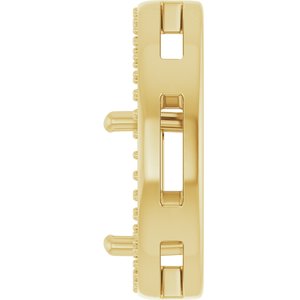 14K Yellow Gold 7.5x7.5 mm Square Pendant Mounting – image 6