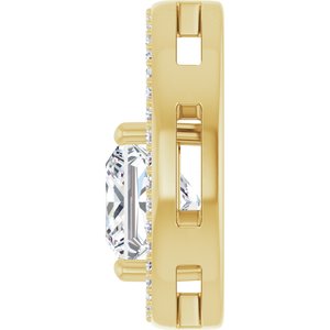 14K Yellow Gold 7.5x7.5 mm Square Pendant Mounting – image 5