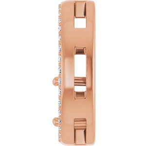 14K Rose Gold 7x5 mm Oval 1/6 CTW Natural Diamond Semi-Set Pendant – image 6
