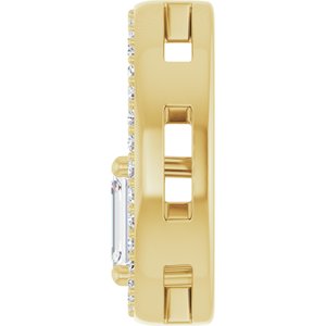 14K Yellow Gold 6x4 mm Emerald Pendant Mounting – image 5