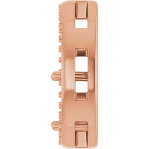 14K Rose Gold 6x4 mm Emerald Pendant Mounting – image 6