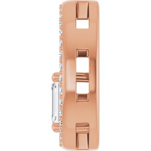 14K Rose Gold 6x4 mm Emerald Pendant Mounting – image 5