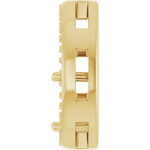14K Yellow Gold 6x4 mm Emerald Pendant Mounting – image 6