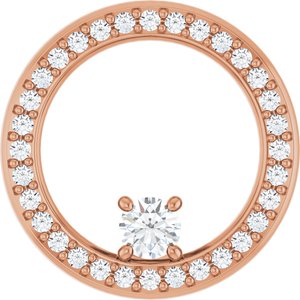 10K Rose Gold 3.2 mm Round Pendant Mounting