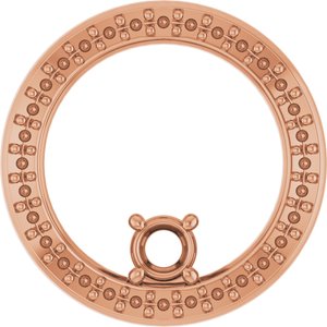 14K Rose Gold 3.2 mm Round Pendant Mounting – image 2