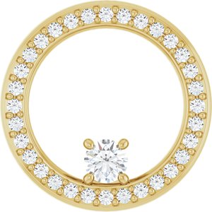 14K Yellow Gold 3.2 mm Round Pendant Mounting