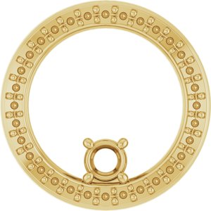 18K Yellow Gold 3.2 mm Round Pendant Mounting – image 2