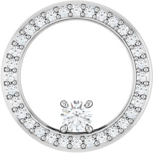 Continuum Sterling Silver 3.2 mm Round Pendant Mounting