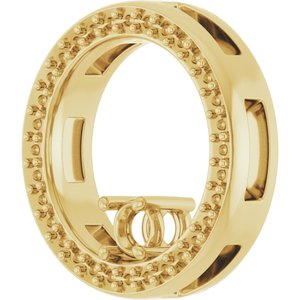 14K Yellow Gold 3.2 mm Round Pendant Mounting – image 4