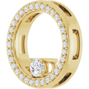 10K Yellow Gold 3.2 mm Round Pendant Mounting – image 3