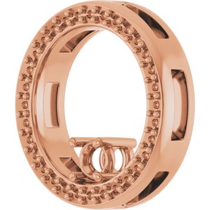 18K Rose Gold 3.2 mm Round Pendant Mounting – image 4