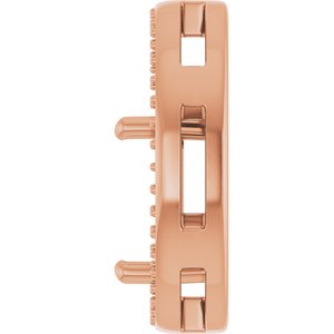 10K Rose Gold 8x8 mm Square Pendant Mounting – image 6