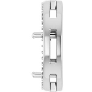 14K White Gold 8x8 mm Square Pendant Mounting – image 6