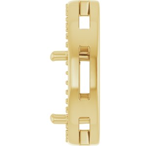 18K Yellow Gold 8x8 mm Square Pendant Mounting – image 6