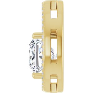 14K Yellow Gold 8x8 mm Square Pendant Mounting – image 5