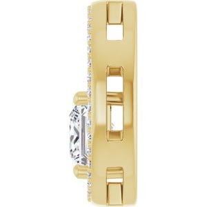 10K Yellow Gold 6x6 mm Square Pendant Mounting – image 5