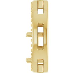 10K Yellow Gold 6x6 mm Square Pendant Mounting – image 6