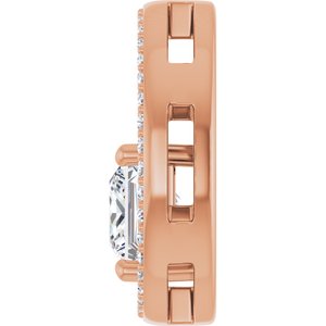 10K Rose Gold 6x6 mm Square Pendant Mounting – image 5