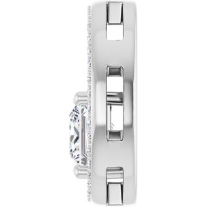 14K White Gold 6x6 mm Square Pendant Mounting – image 5