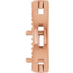 14K Rose Gold 6.5x6.5 mm Square Pendant Mounting – image 6