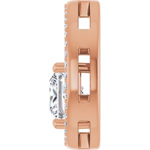 14K Rose Gold 6.5x6.5 mm Square Pendant Mounting – image 5