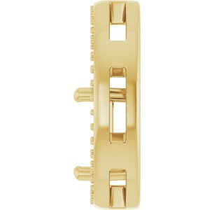 18K Yellow Gold 6.5x6.5 mm Square Pendant Mounting – image 6